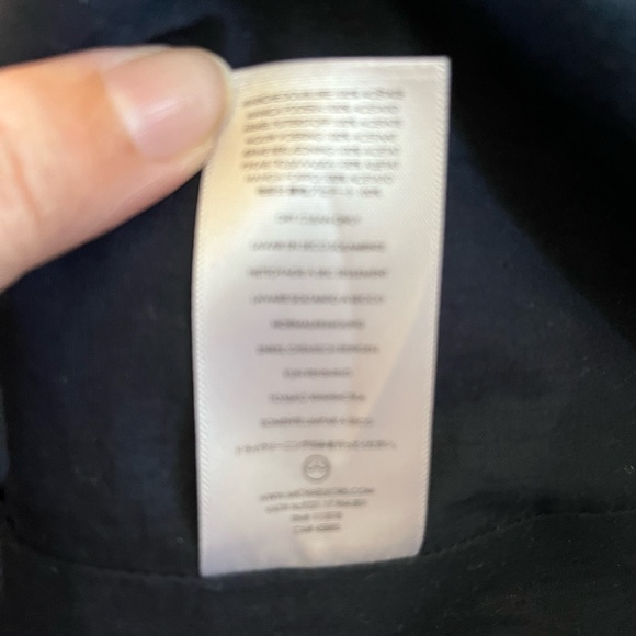 EUC Michael Kors navy linen blazer with ruched sleeves, size 18W - Picture 2 of 8